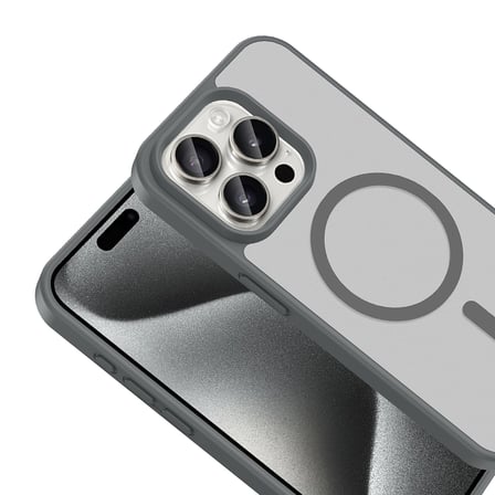 Apple iPhone 15 Pro Max Kılıf M-safe Şarj Özellikli Mat Babet Kapak