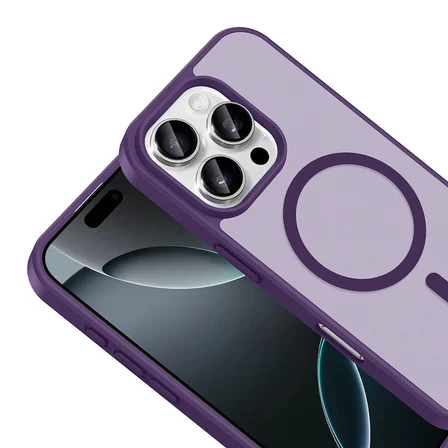 Apple iPhone 16 Pro Kılıf M-safe Şarj Özellikli Mat Babet Kapak