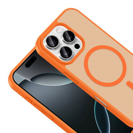 Apple iPhone 16 Pro Kılıf M-safe Şarj Özellikli Mat Babet Kapak