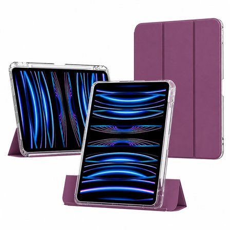 Apple iPad Air 13inç M4/M3/M2 Kılıf Kalem Bölmeli Akrilik Şeffaf Ayrılabilir Case 2026-2024