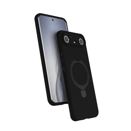 Tecno Spark Slim 5G Kılıf M-safe Şarj Özellikli Standlı Silikon Samara Kapak