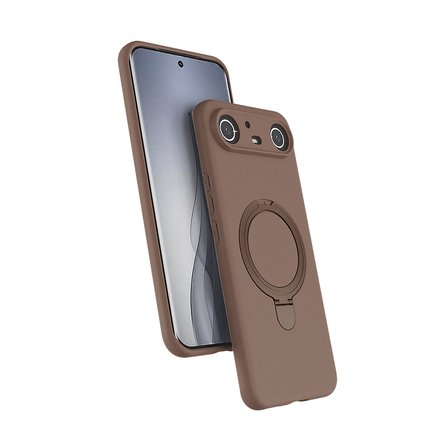 Tecno Spark Slim 5G Kılıf M-safe Şarj Özellikli Standlı Silikon Samara Kapak