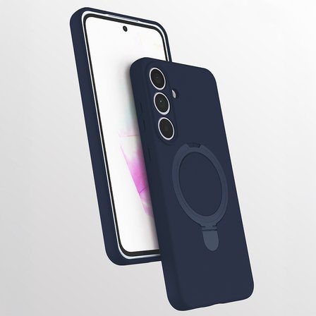 Samsung Galaxy S25 FE Kılıf M-safe Şarj Özellikli Standlı Silikon Samara Kapak