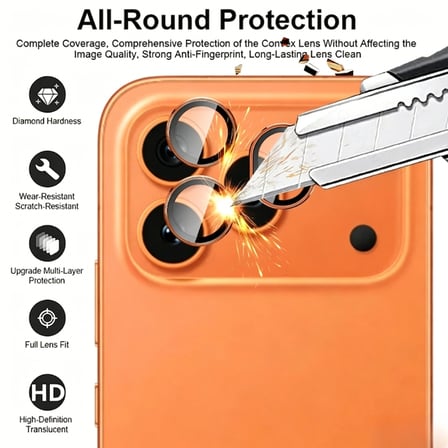 Huawei Honor 600 Pro Kamera Lens Koruyucu Çerçeveli Koruyucu CL-07