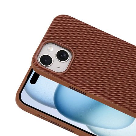 Apple iPhone 15 Kılıf M-Safe Şarj Özellikli Kumaş Dizayn Miami Sert PC Kapak
