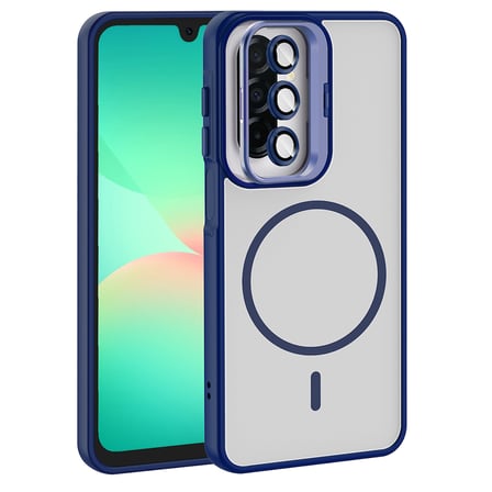 Samsung Galaxy A17 Kılıf Kamera Lens Hediyeli Standlı M-Safe Şarj Özellikli Etro Kapak