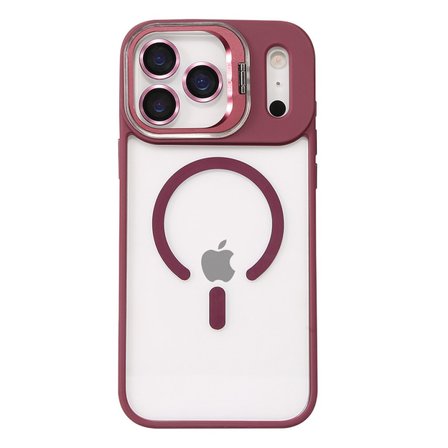 Apple iPhone 17 Pro Max Kılıf Kamera Lens Hediyeli Standlı M-Safe Şarj Özellikli Etro Kapak