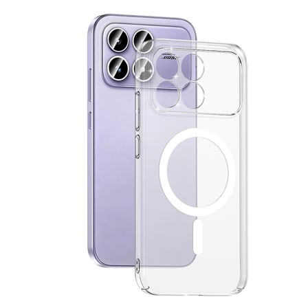 Xiaomi Poco F8 Pro Kamera Korumalı M-Safe Şarj Özellikli Şeffaf Zore London Sert PC Kapak