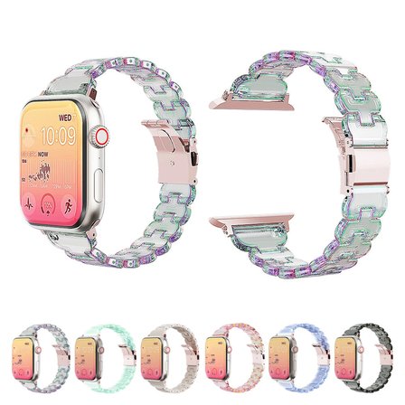 Apple Watch 10/11 42mm-38/40/41mm Kordon Hologramlı Parlak İnce Baklalı Bayanlar için Band 2/3/4/5/6/se/7/8/9
