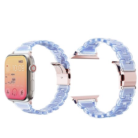 Apple Watch 10/11 42mm-38/40/41mm Kordon Hologramlı Parlak İnce Baklalı Bayanlar için Band 2/3/4/5/6/se/7/8/9