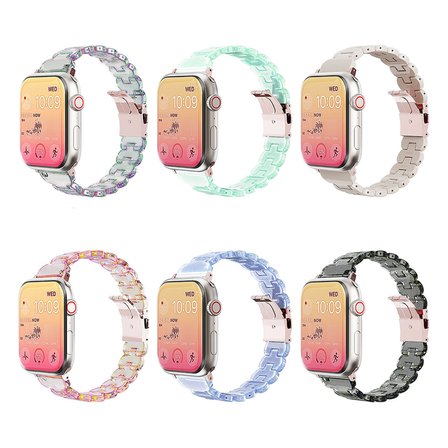 Apple Watch 10/11 42mm-38/40/41mm Kordon Hologramlı Parlak İnce Baklalı Bayanlar için Band 2/3/4/5/6/se/7/8/9