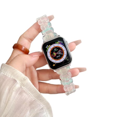 Apple Watch 10/11 42mm-38/40/41mm Kordon Hologramlı Parlak İnce Baklalı Bayanlar için Band 2/3/4/5/6/se/7/8/9