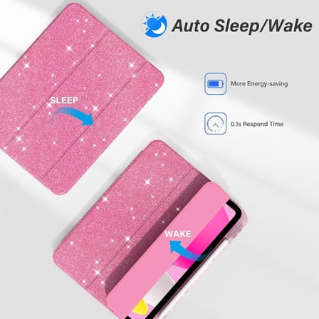Samsung Galaxy Tab A9 8.7inç Kılıf Kalem Bölmeli Trifolding Case X110 X115 X117