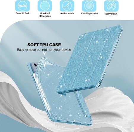 Samsung Galaxy Tab A9 8.7inç Kılıf Kalem Bölmeli Trifolding Case X110 X115 X117