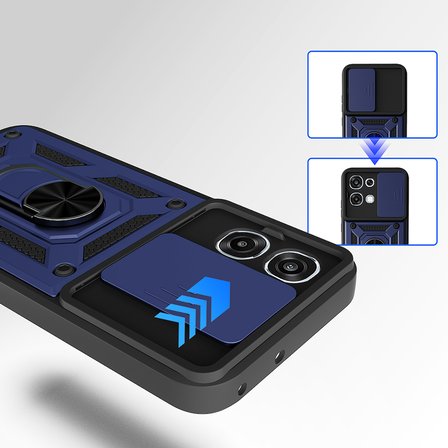 Oppo A6 Pro Kılıf Kamera Korumalı Zırh Tank Sürgülü Vega Kapak