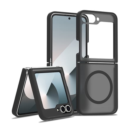 Galaxy Z Flip 6 Kılıf M-Safe Şarj Özellikli Kamera Koruma Çerçeveli Lunex Kapak