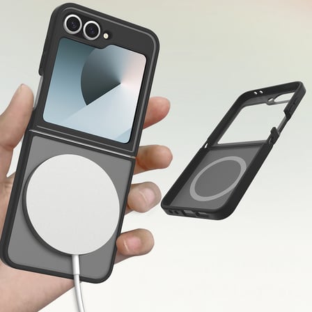 Galaxy Z Flip 6 Kılıf M-Safe Şarj Özellikli Kamera Koruma Çerçeveli Lunex Kapak