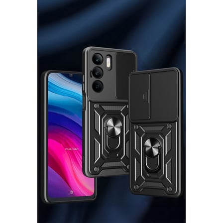 Realme C75 4G Kılıf Kamera Korumalı Zırh Tank Sürgülü Vega Kapak