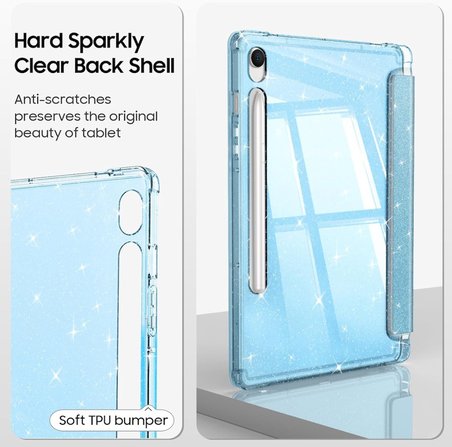 Samsung Galaxy Tab S10 Lite FE/S10/S9 FE/S9 Kılıf PU Deri Smart Standlı Case(12.4inç Değildir)