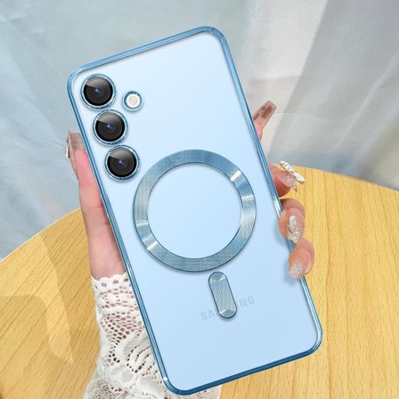 Samsung Galaxy S25 FE Kılıf M-Safe Özellikli Kamera Lensli Korumalı Şeffaf Silikon Kapak