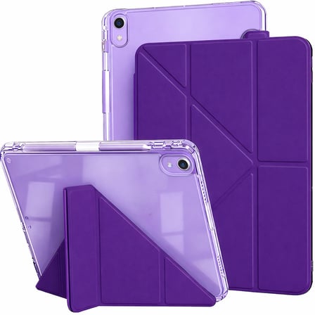 Samsung Galaxy Tab S10 Lite FE/S10/S9 FE/S9 Kılıf Mika Trifolding Arkası Full Şeffaf Kalem Bölmeli