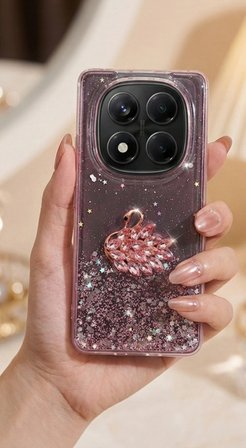 Xiaomi Redmi Note 15 Pro Plus Kılıf Kamera Çıkıntılı Renkli Çiçek Kabartmalı Silikon Kapak BS1