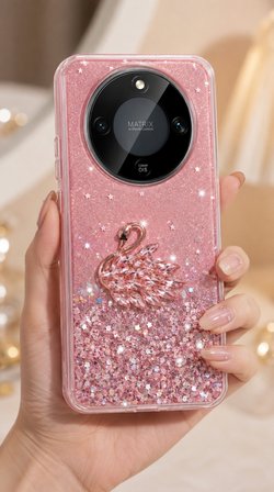 Honor Magic 8 Lite Kılıf Kamera Çıkıntılı Renkli Çiçek Kabartmalı Silikon Kapak BS1
