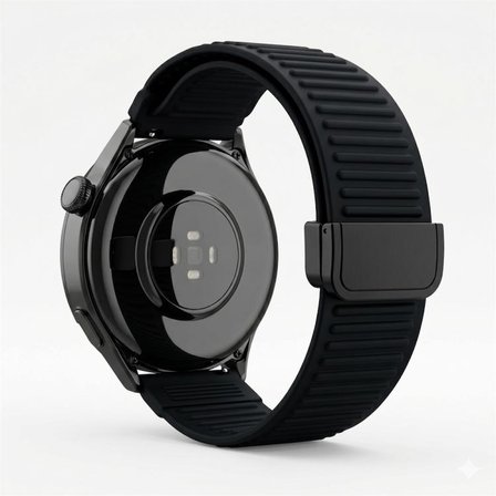 Huawei Watch GT 6/5/4/3/2 Pro 46mm Ultimate SE Elite Kordon Magnetli Çizgili Ayarlanır Silikon Band STR-85