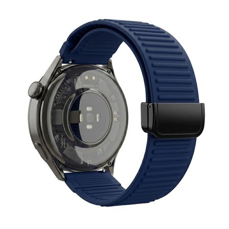 Huawei Watch GT 6/5/4/3/2 Pro 46mm Ultimate SE Elite Kordon Magnetli Çizgili Ayarlanır Silikon Band STR-85