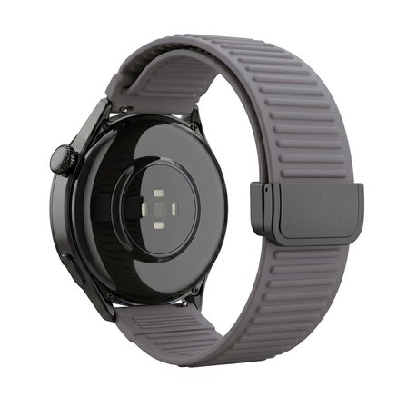 Huawei Watch GT 6/5/4/3/2 Pro 46mm Ultimate SE Elite Kordon Magnetli Çizgili Ayarlanır Silikon Band STR-85
