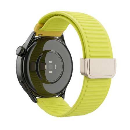 Huawei Watch GT 6/5/4/3/2 Pro 46mm Ultimate SE Elite Kordon Magnetli Çizgili Ayarlanır Silikon Band STR-85
