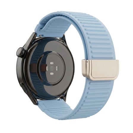Huawei Watch GT 6/5/4/3/2 Pro 46mm Ultimate SE Elite Kordon Magnetli Çizgili Ayarlanır Silikon Band STR-85