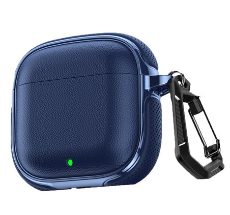 Huawei FreeBuds SE 2 / SE 3 ile Uyumlu Kılıf Deri Dokulu TPU Koruyucu Case Metal Karabinalı Şarj Girişli