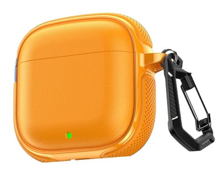 Huawei FreeBuds SE 2 / SE 3 ile Uyumlu Kılıf Deri Dokulu TPU Koruyucu Case Metal Karabinalı Şarj Girişli