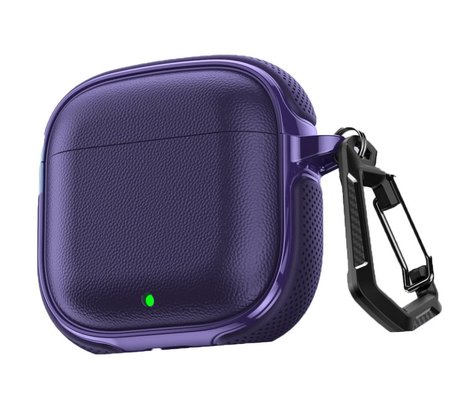Huawei FreeBuds SE 2 / SE 3 ile Uyumlu Kılıf Deri Dokulu TPU Koruyucu Case Metal Karabinalı Şarj Girişli