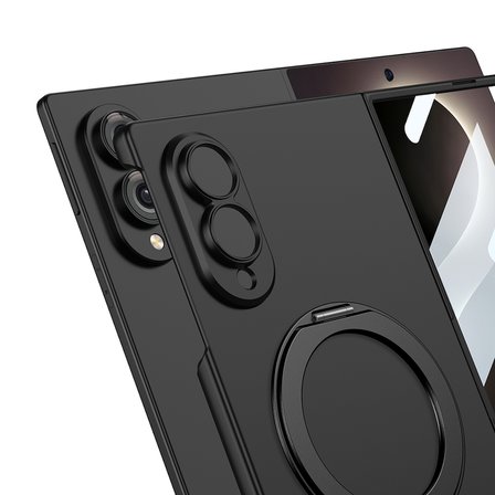 Samsung Galaxy Z Fold 8 Kılıf M-safe Şarj Özellikli Yüzüklü Kamera Korumalı Kıpta Kapak