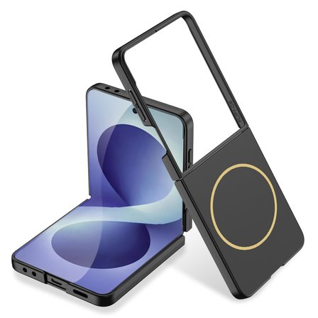 Samsung Galaxy Z Flip 8 Kılıf M-safe Şarj Özellikli Sert Kıpta Kapak