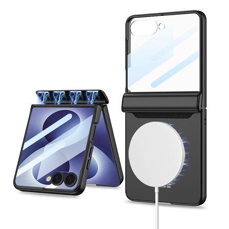 Samsung Galaxy Z Flip 8 Kılıf M-safe Şarj Özellikli Sert PC Kapak KPT-04