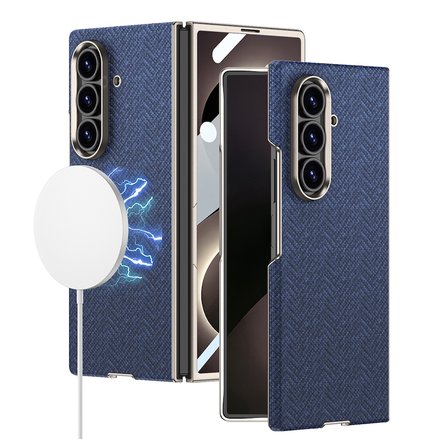 Samsung Galaxy Z Fold 8 Ultra Kılıf M-safe Şarj Özellikli İnce Dokulu Sert PC Kapak KPT-11