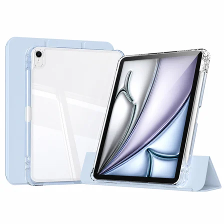Apple iPad 7. / 8. / 9. Nesil 10.2inç Kılıf Kalem Bölmeli Akrilik Şeffaf Ayrılabilir Case