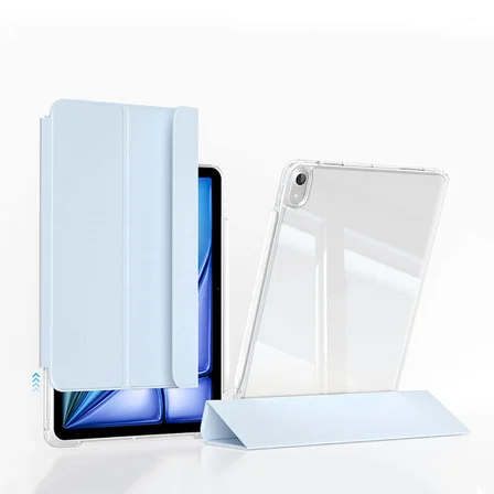 Apple iPad 7. / 8. / 9. Nesil 10.2inç Kılıf Kalem Bölmeli Akrilik Şeffaf Ayrılabilir Case