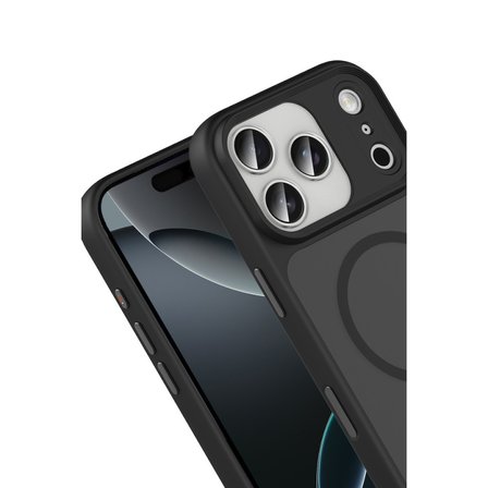 Apple iPhone 18 Pro Max - 17 Pro Max Kılıf M-Safe Şarj Özellikli Kamera Koruma Çerçeveli Megane Kapak