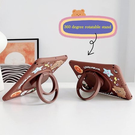 Xiaomi Mi Pad 8 / 8 Pro / 7 / 7 Pro Kılıf Cute Dolls Standlı Eğlenceli 3D Karekterli Çocuk Kılıfı