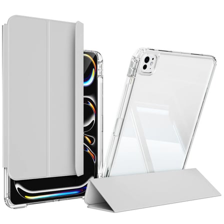 Apple iPad Pro 11 1. 2. 3. 4. Nesil Kılıf Kalem Bölmeli Akrilik Şeffaf Ayrılabilir Case 2018 - 2022
