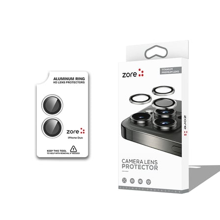Apple iPhone Duo Premium Safir Parmak İzi Bırakmayan Anti-Reflective Kamera Lens Koruyucu CL-12