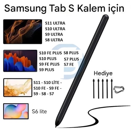 Galaxy Tab S Pen Uyumlu Dokunmatik Stylus Tablet Kalemi S11/S10/S9/S8/S7/S6 Lite/FE/PLUS (Bluetooth'suz)