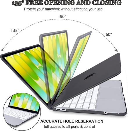 Macbook Neo 13 inç A18 Pro A3404 Kılıf Kristal Ön Arka Şeffaf Kapak