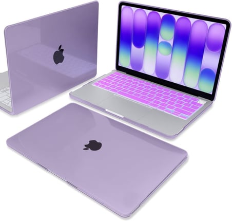 Macbook Neo 13 inç A18 Pro A3404 Kılıf Kristal Ön Arka Şeffaf Kapak
