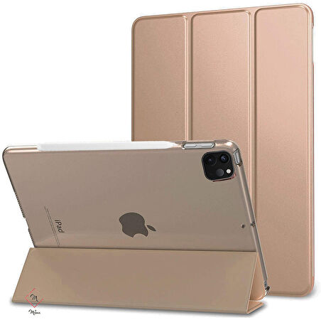 Apple iPad Pro 12.9 4. Nesil 2020 Kılıf PU Deri Smart Standlı Case A2229 A2069 A2232 A2233