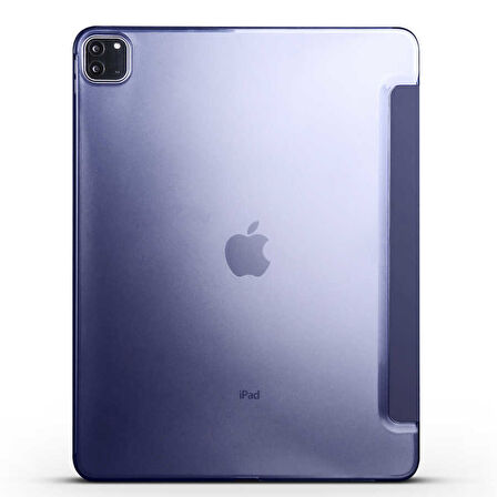 Apple iPad Pro 12.9 4. Nesil 2020 Kılıf PU Deri Smart Standlı Case A2229 A2069 A2232 A2233